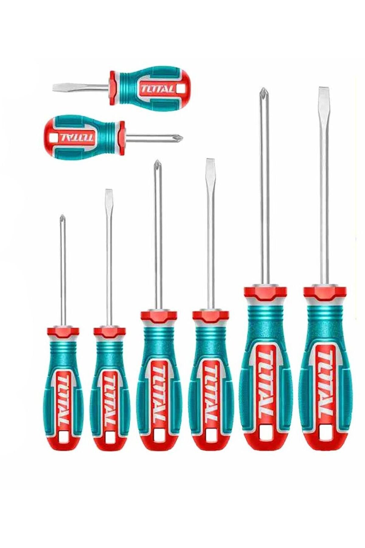 Total 8 Parça Tornavida Seti Yüksek Kalite TKSDS0826