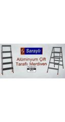 SARAYLI Çift Taraflı Alüminyum Merdiven 5+5