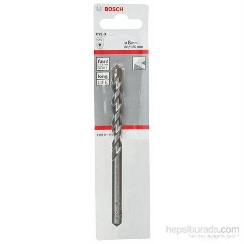 Bosch  - Beton Matkap Ucu Cyl-3 - 8 X 80 X 120 Mm, D 7,5 Mm
