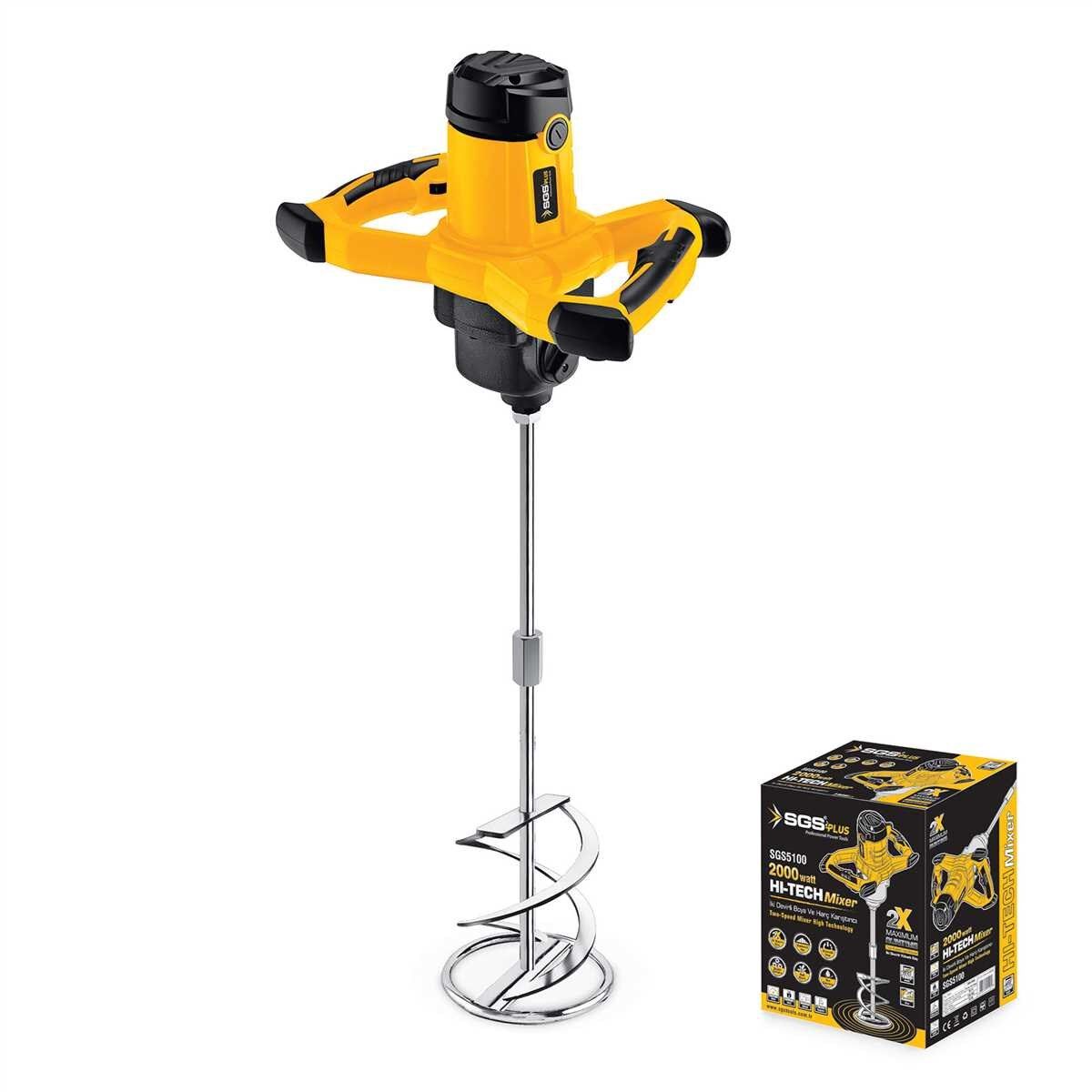 Sgs Boya Ve Harç Karıştırıcı Mixer 2 Vitesli (2000 Watt)