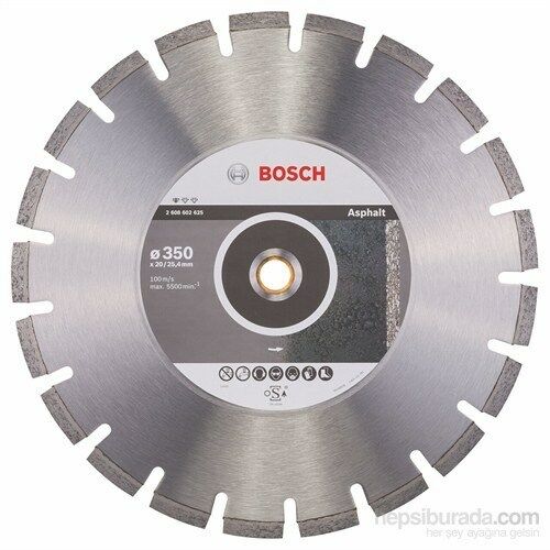 Bosch  - Standard Seri Asfalt İçin Elmas Kesme Diski - 350 X 20/25,40 X 3,2 X 10 Mm
