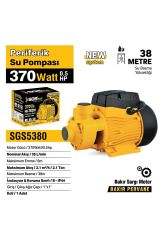 SGS5380 PERİFERİK SU POMPASI 370 WATT 0.5 HP 38 METRE BAKIR SARGI