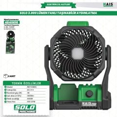 HaisPro Akülü Solo Fanlı Led Projektör Rb-yi3000