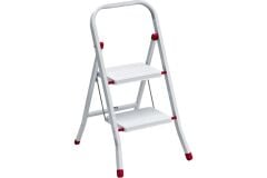 SARAYLI Metal Merdiven 2'lı Beyaz Renkli Hafif ve Dayanıklı Ev Tipi Malzeme ile Ergonomik Yapı
