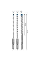 BOSCH EXPERT SDS plus-7X Kırıcı Delici Delme Ucu Seti 6/8/10 mm 3 parça