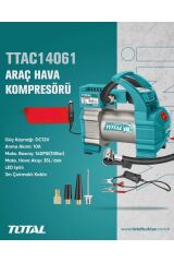 TOTAL ARAÇ HAVA KOMPRESÖRÜ 140 PSI TTAC14061