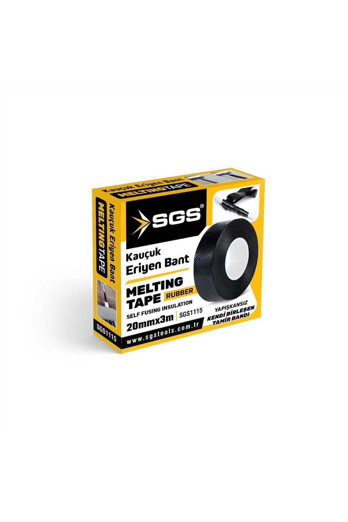 SGS1115 Eriyen Bant 20mmx3 Mt. Elektrikçi Bandı Kablo Bantı Su Geçirmez Su Altı Yapışkanlı Kauçuk