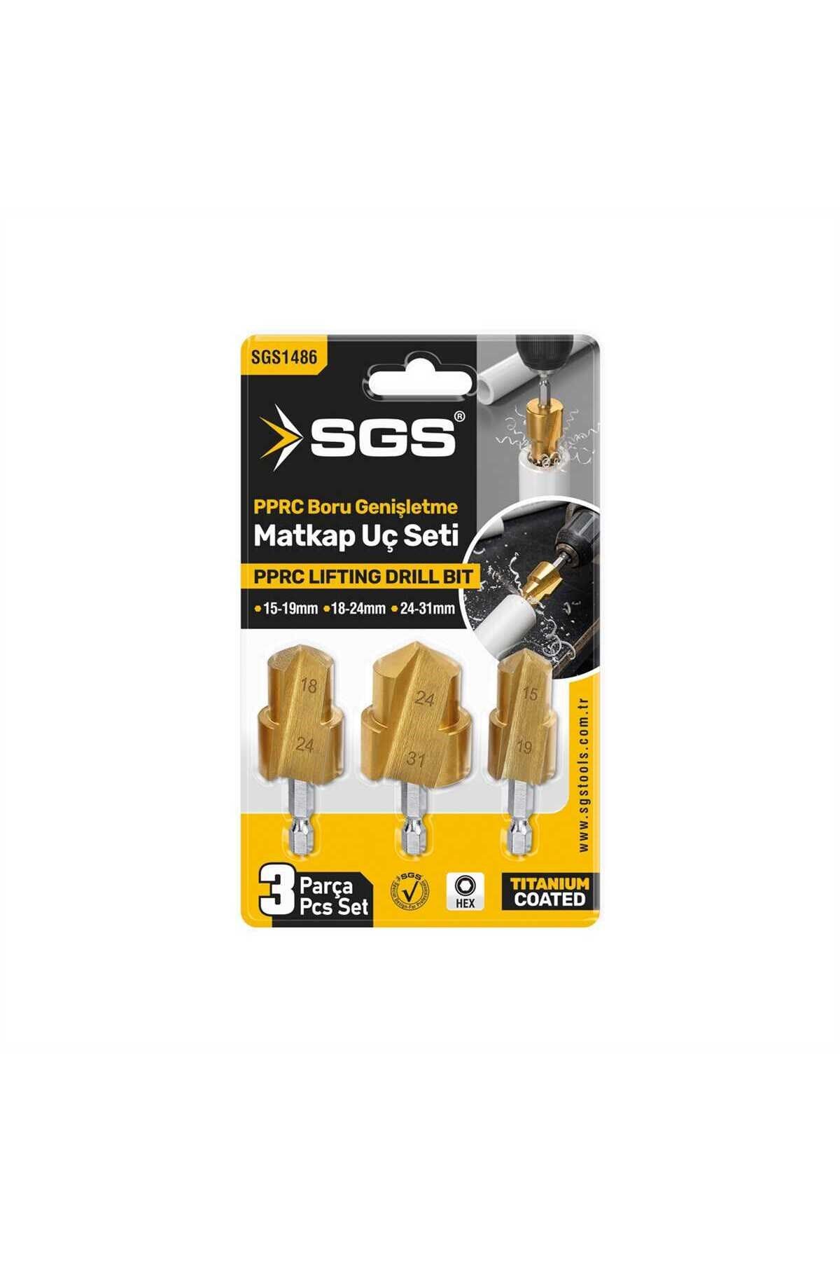 SGS1486 PPRC BORU GENİŞLETME HAVŞA MATKAP UCU SETİ 15-19/18-24/24-31MM