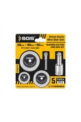 SGS2157 ELMAS KESİCİ MİNİ DİSK SETİ 5 PARÇA Taş Cam Seramik Mermer Metal Kesme ve Aşındırma Diski