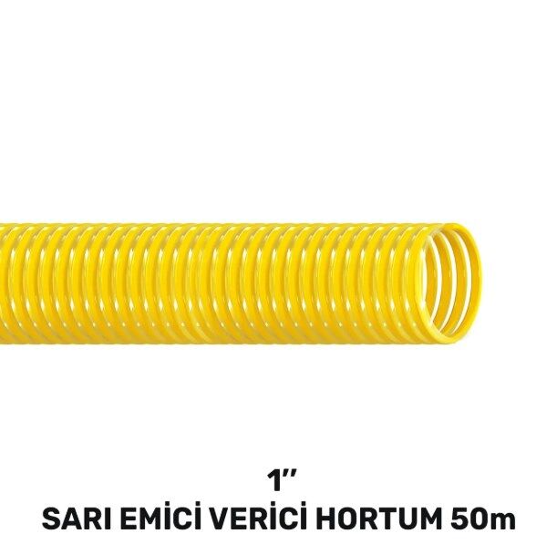 SGS4357 1'' Sarı Emici Verici Hortum 50 Metre