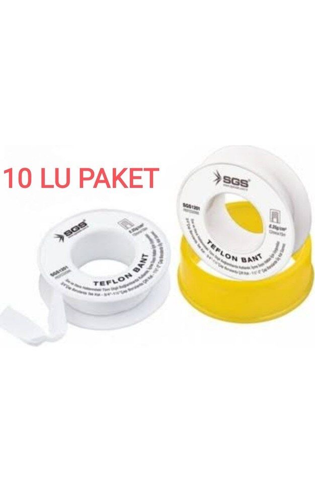 SGS1201 Profesyonel Teflon Bant 12 MMX10 mt 0,35 Gr-10 Lu Paket