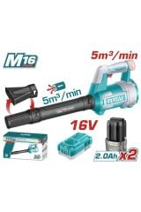 Total LI-ION ÇİFT AKÜLÜ 16V HAVA ÜFLEME MAKİNASI TABLI168082E Yüksek Kalite