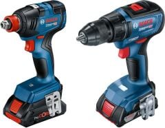 Bosch GDX 18V-200 Somun Sıkma Makinesi + GSR 18V-50 Vidalama Makinesi + 2x4 Ah Akü + GBA 18V-40 Şarj Cihazı + L-Boxx Takım Çantası