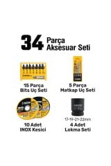 SGS5451 COMBO SET 5 PARÇA MATKAP HİLTİ AVUÇ TAŞLAMA SOMUN SIKMA FENER