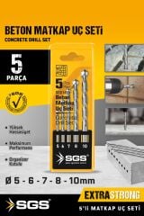 SGS1415 BETON MATKAP UC SETİ(5 PARÇA)