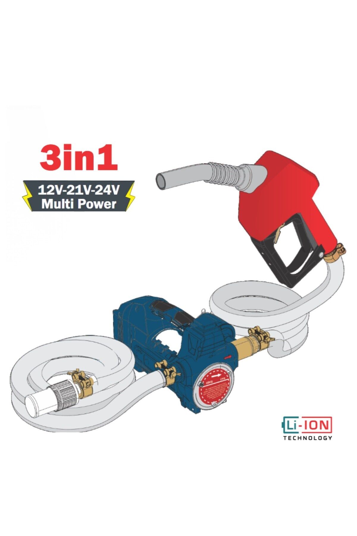 CMC0885  Akülü Mazot Aktarma Pompası 12V-21V-24V