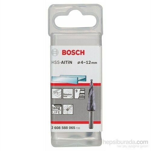 Bosch  - Kademeli Matkap Ucu Hss-Altin - 4 - 12 Mm, 6,0 Mm, 66,5 Mm