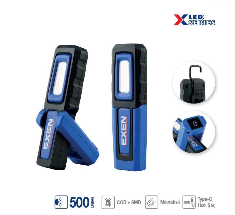 Exen El 105 Fl Şarjlı Profesyonel El Feneri