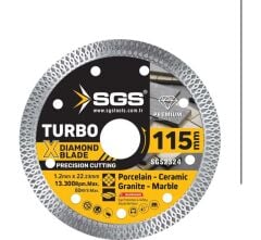 SGS2324 115 mm Turbo Elmas Kesici 1010 W Güç Özellikleri  ve Hassas Kesim (115x1,2 mm)