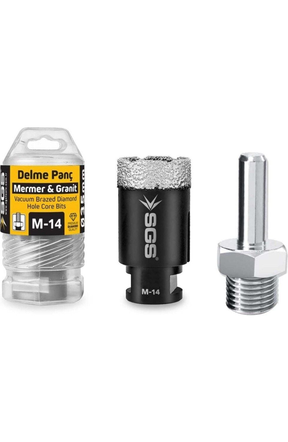 SGS2734 Mermer ve Granit Delik Açma Pançı 14 Mm - Sgs2734 + Adaptör (SGS260)