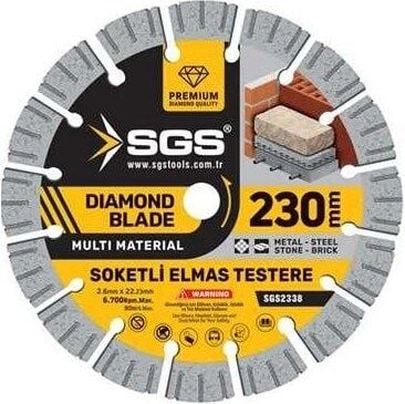 SGS238 Soketli Elmas Testere Multı-Materıal 230MM