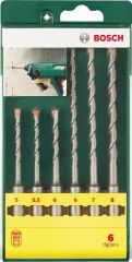 Bosch - Sds-Plus Kırıcı Delici Matkap Ucu Seti 6 Parça (5/5,5/6X110MM 6/7/8X160MM)