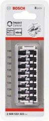 Bosch Impact Ctrl Bits Uç T15-T40 25 mm 8'li