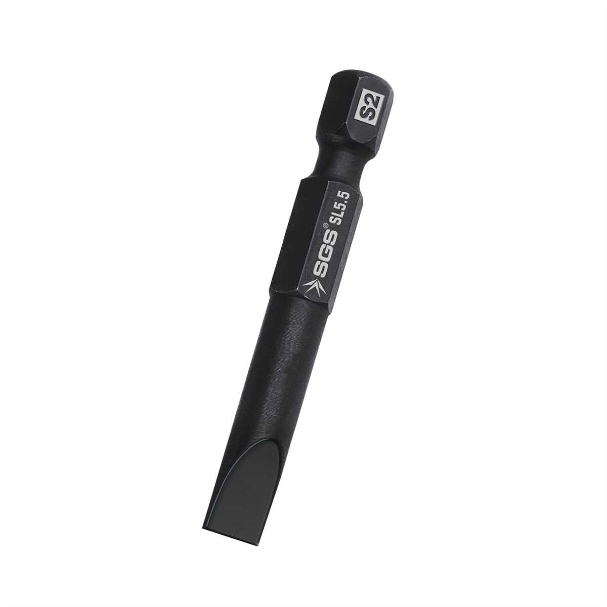 SGS3849 DÜZ UÇLU BİTS S2 SL5,5*25mm Black-Pro Series - 10 Adet