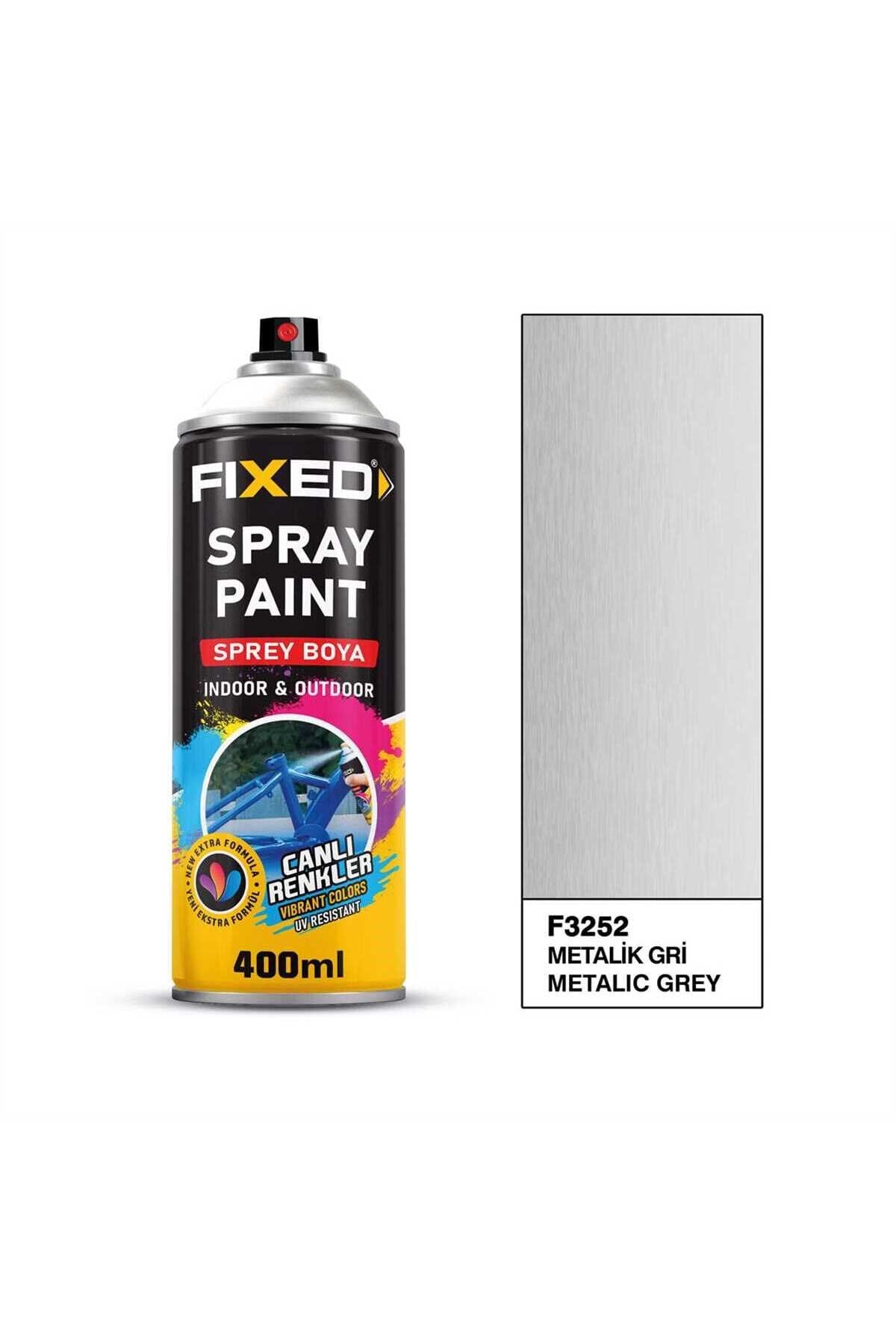 SGS FİXED F-3252 AKRİLİK SPREY BOYA METALİK GRİ 400 ML