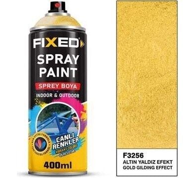 SGS FİXED F-3256 Sprey Boya Akrilik - Altın Yaldız Efekt 320 gr 400 ml