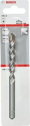 Bosch  - Beton Matkap Ucu Cyl-3 - 9 X 80 X 120 Mm, D 8 Mm