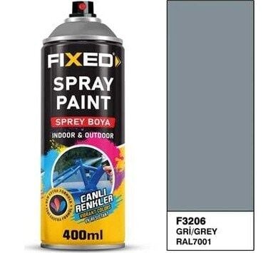 SGS FİXED F-3206 Sprey Boya Akrilik - Gri (RAL7001) 320 gr 400 ml