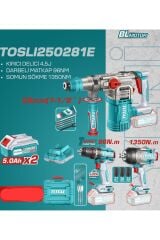 avantajlı akülü prof set, kırıcı delici 4.5j, darbeli matkap 96nm, somun sökme 1350nm