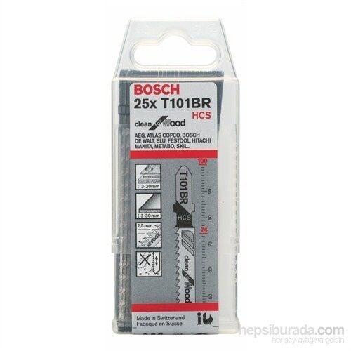 Bosch Temiz Kesim Serisi Ahşap İçin T 101 Br Dekupaj Testeresi Bıçağı - 25 Adet