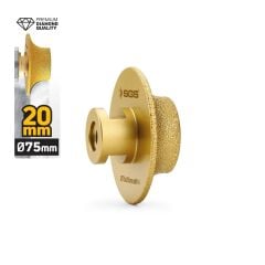 SGS2794 M14-75x20 Mm Vakum Elmas Mermer Granit Taşlama Diski Balık Sırtı