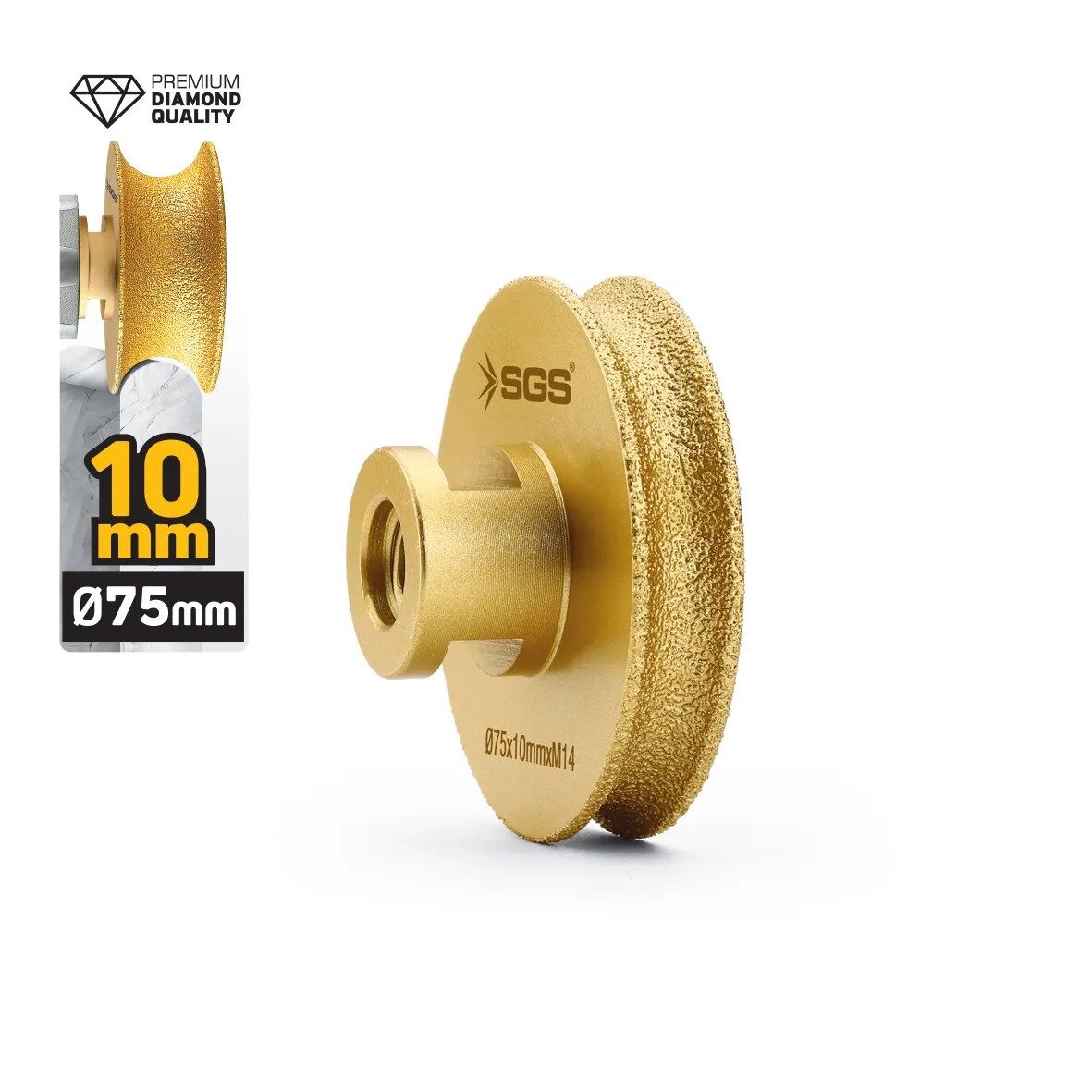 SGS2787 M14-75x10 Mm Vakum Elmas Taşlama Diski Tam Profil