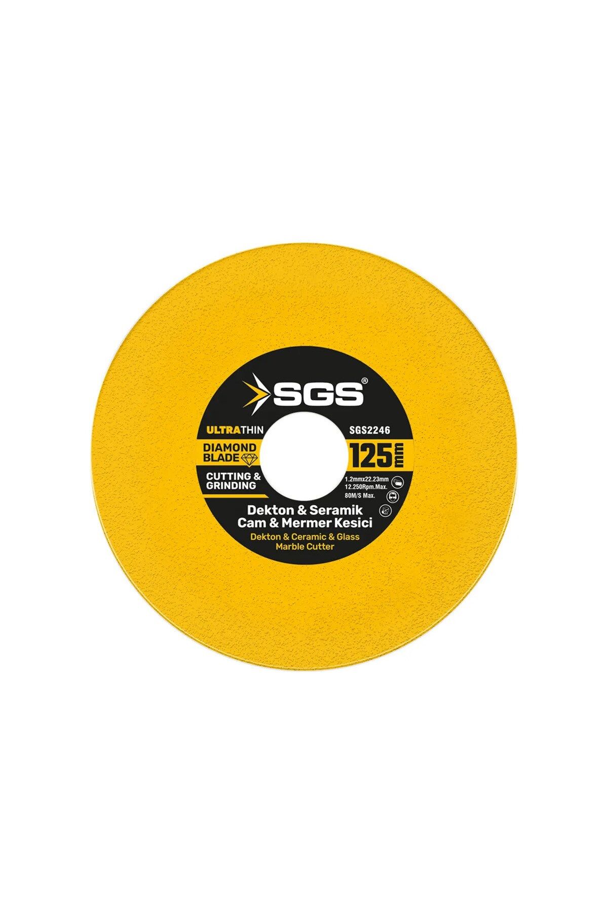 SGS2246 Cam Dekton Seramik Mermer Porselen Elmas Kesici Taş 125 mm