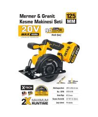 Sgs5540 - 20 Volt 4 Amper 125mm Akülü Mermer Granit Fayans Makinası