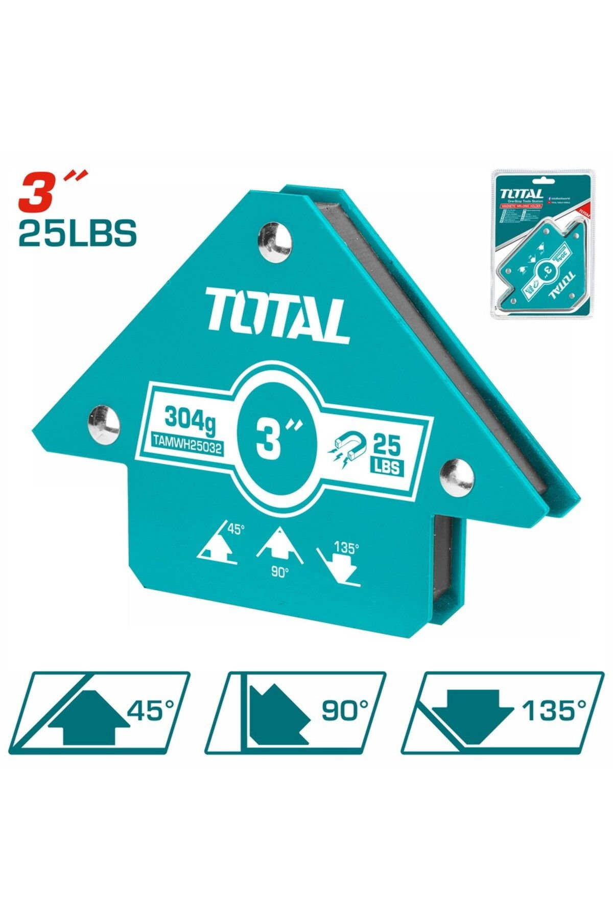 Manyetik Gönye Kaynak Köşe Tutucu 3'' TAMWH25032 NMS HIRDAVAT