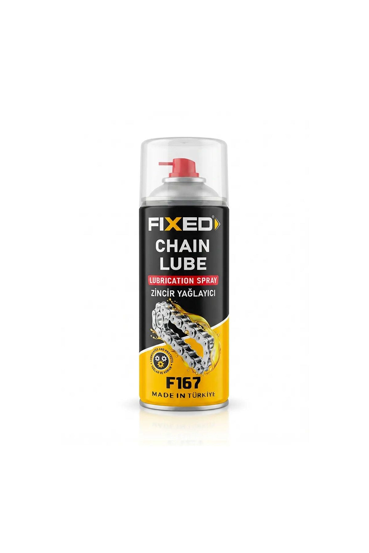SGS Fixed F167 Zincir Yağlama Spreyi 400 ml - Motosiklet, Bisiklet ve Endüstriyel Zincir Yağı