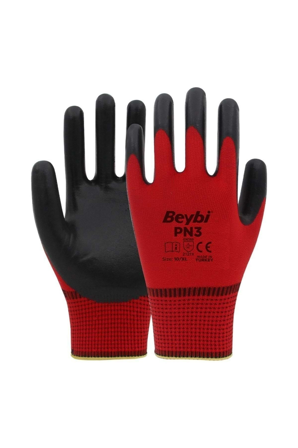 Beybi Pn3 Zebra Kırmızı Iş Eldiveni