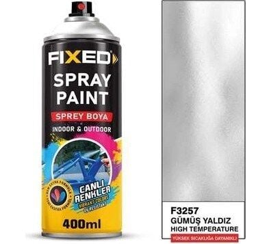 SGS F-3257 Sprey Boya Akrilik - Gümüş Yaldız Yüksek Isıya Dayanıklı 320GR 400ML(500°C)