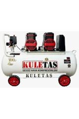 Kuletaş 100 Litre 4 HP Sessiz Premium Kafa Hava Kompresörü 2800 rpm(PANOLU)