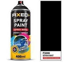SGS FİXED F3205 Sprey Boya Akrilik Siyah/mat Yüksek Isıya Dayanıklı 400 ml