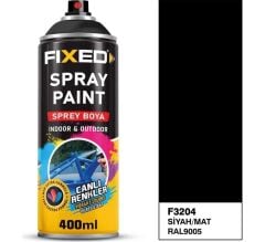 SGS FİXED F3204 Sprey Boya Akrilik - Siyah/mat (RAL9005) 320 gr 400 ml