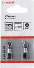 Bosch Impact Vidalama Ucu Ph2x25 Mm 2'Li 2608522403