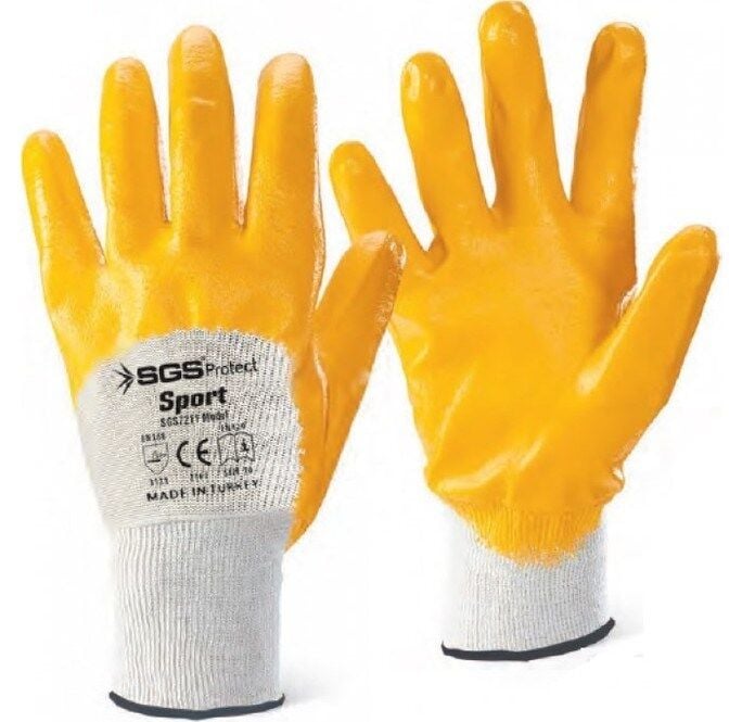 SGS7211 Sport -10 Latex Kaplı Pamuk Eldiven  100 Adet