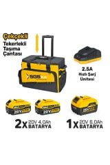 SGS5452 COMBO SET 7 PARÇA ŞARJLI MATKAP HİLTİ TAŞLAMA SOMUN SIKMA SUNTA KESME DEKUĞAJ TESTERE