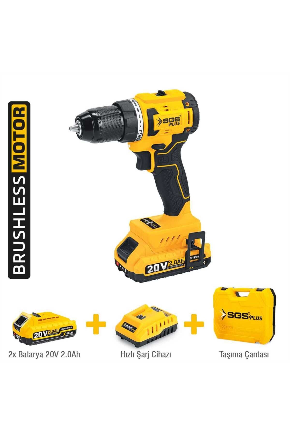 SGS AKÜLÜ VİDALAMA ŞARJLI MATKAP 45 Nm 20 VOLT 2*2.0 Ah SGS5528