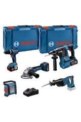 BOSCH PROFESYONEL GSB+GBH+GWS+GSA+GLI Set 3x5,0Ah